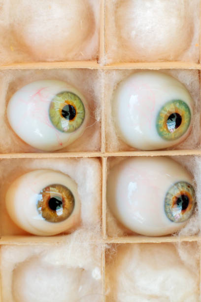 istock Set of vintage artificial eyes 1219931468