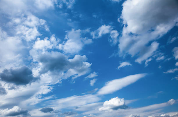 istock Texture of clouds against a blue sky 1219932511