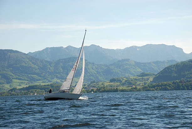 istock sailing boat on lake traunsee 121993723