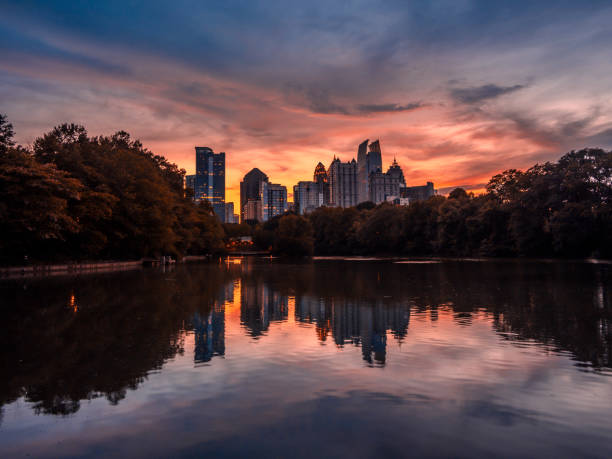istock Atlanta Skyline at Dusk 1219937596
