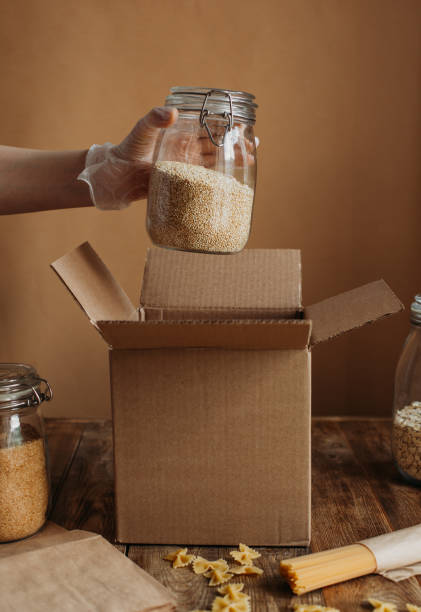 istock Food is collected in the donation box 1219937629