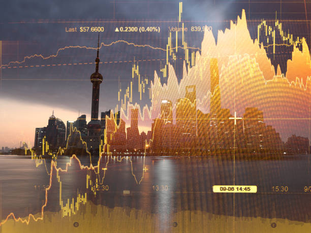 istock Stock market data chart display finance graph 1219939605