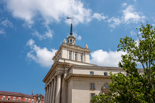 Bulgaria National Assembly Building at the former communist party headquarters in Sofia, Bulgaria