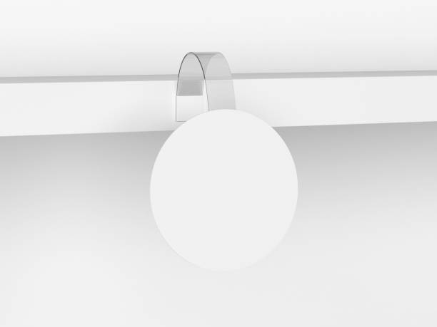 istock Blank wobbler tag on a market shelf mockup 1219942957
