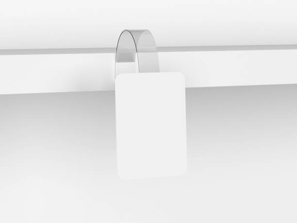 istock Blank wobbler tag on a market shelf mockup 1219942966