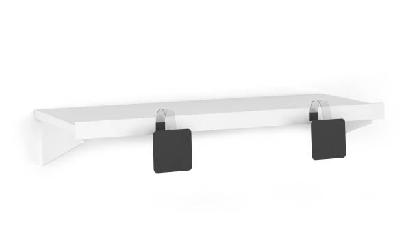 istock Blank wobbler tag on a market shelf mockup 1219942978