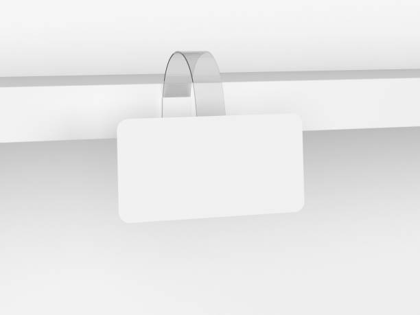 istock Blank wobbler tag on a market shelf mockup 1219943006