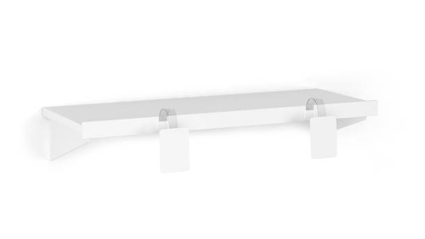 istock Blank wobbler tag on a market shelf mockup 1219943015