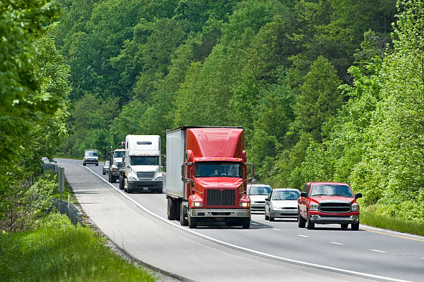 istock Trucking Traffic On Interstate Highway 121994344