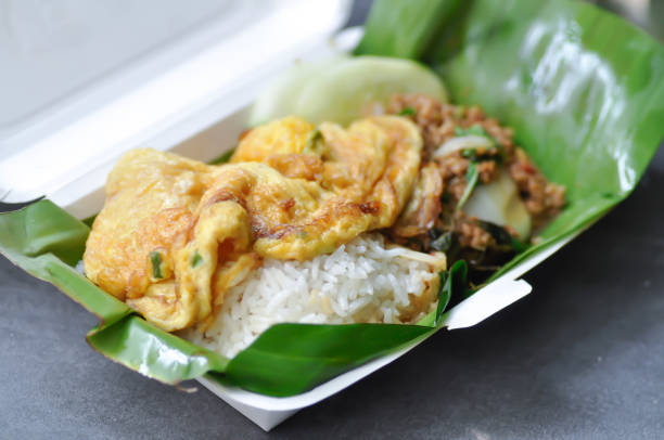 istock omelette, omelet and stir fried basil with pork 1219943545