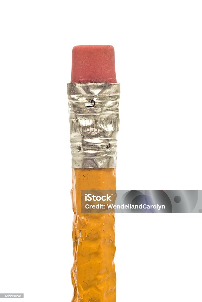 Pencil With Toothmarks  Chewed Stock Photo