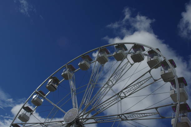 istock Ferris wheel in front of sky. Big carousel. 1219947391