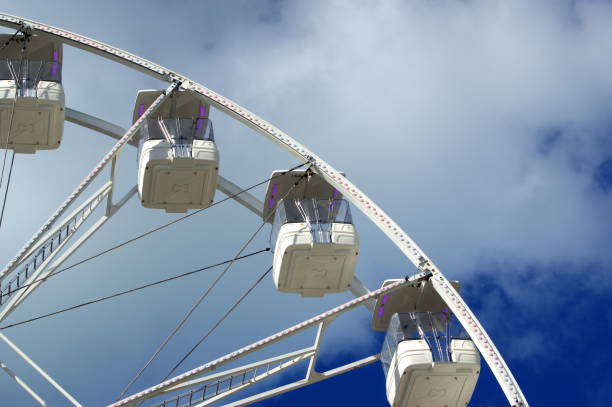 istock Ferris wheel in front of sky. Big carousel. 1219947707
