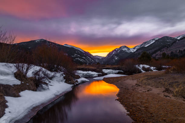 istock Colorful Sunset over the Rocky Mountains 1219947817