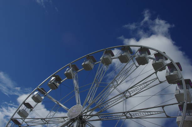 istock Ferris wheel in front of sky. Big carousel. 1219947906