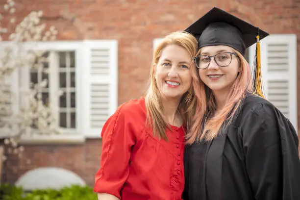 Photo of Mother and Daughter Graduation Photo