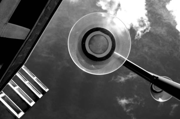 istock Old-fashioned street lantern silhouette 1219951681