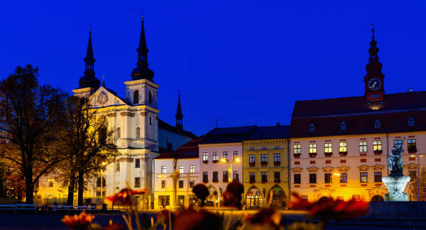 istock Night view of Jihlava, Czech Republic 1219954029