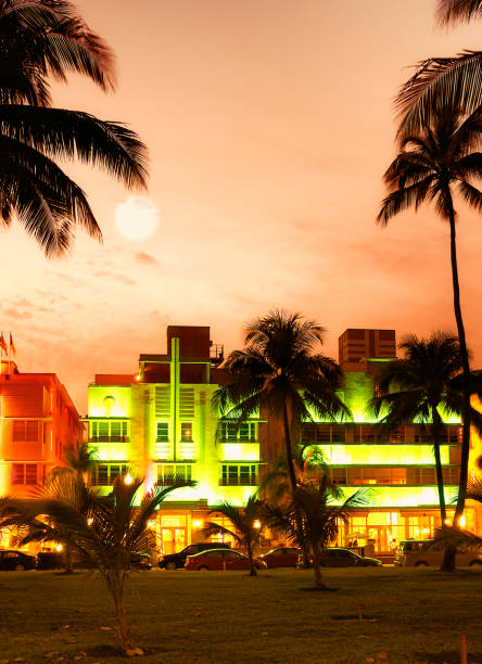 istock Ocean Drive at sunset. Miami Beach. 1219954216