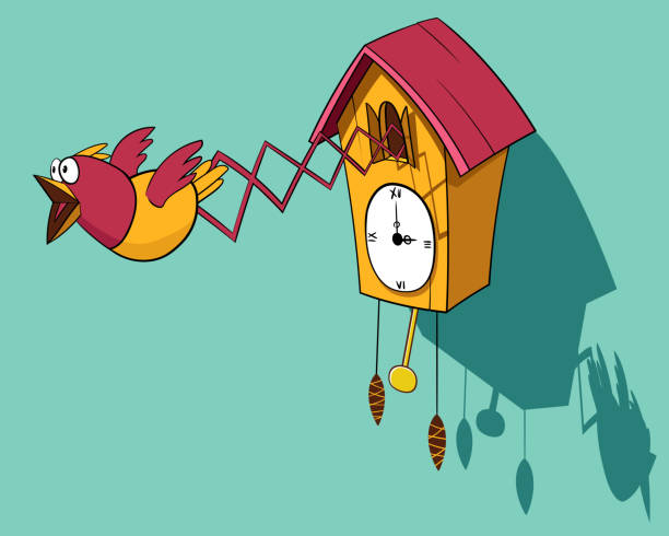 Cuckoo Clock Stock Illustration - Download Image Now - Cartoon, Cuckoo,  Bell - iStock