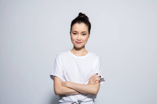 Smiling beautiful asian young woman