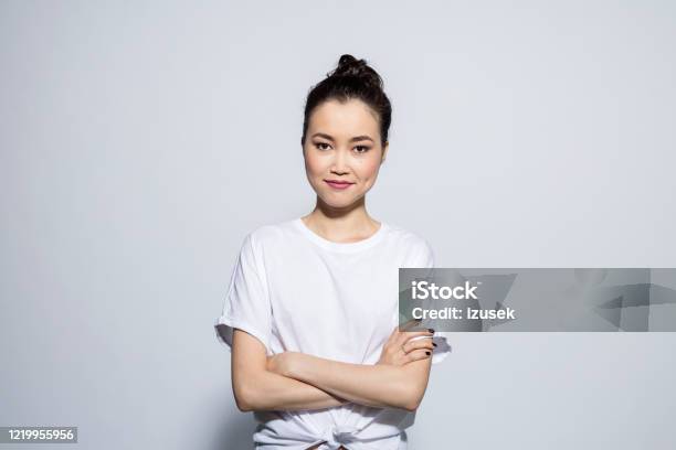 Smiling Beautiful Asian Young Woman Stock Photo - Download Image Now - Portrait, Women, One Woman Only