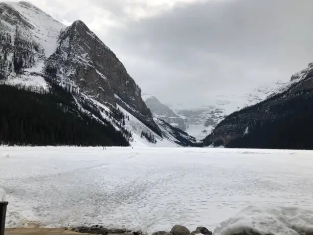 Photo of Winter scene of lake louise