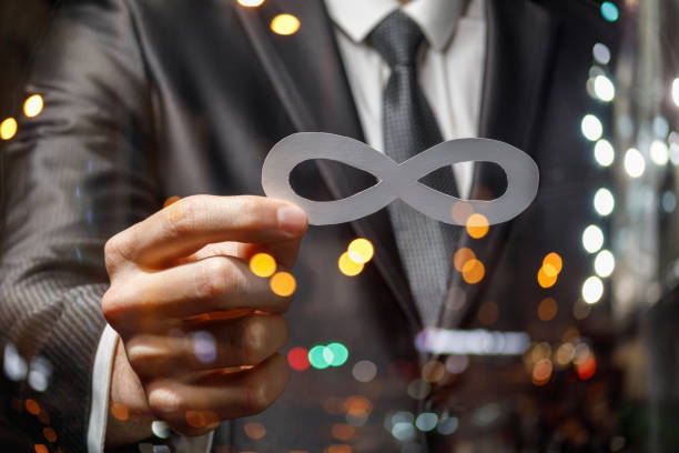 istock Businessman shows infinity sign . 1219958649