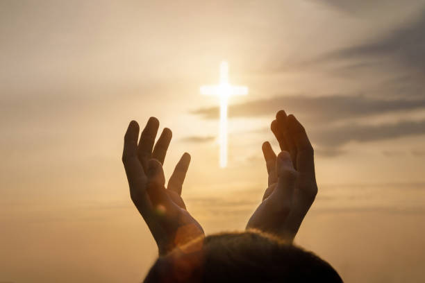 istock Concept of prayer and religion. 1219958652