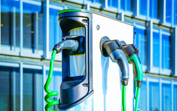 Electro charging station Electric Car Charging station. Battery hybrid vehicle eco charger. Future energy power. Green technology. Transport plug. Fuel recharge. Clean ecology concept. Modern supply green technology stock pictures, royalty-free photos & images