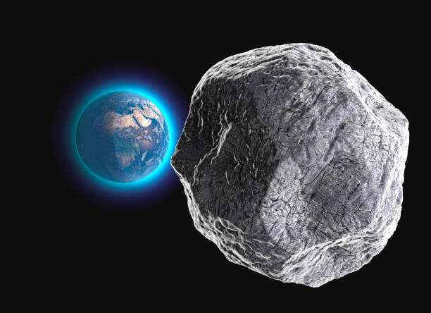 istock Meteorite hitting the earth. Asteroid on a collision course towards Earth. Explosion, cataclysm end of the world. Global extinction. 1219965575