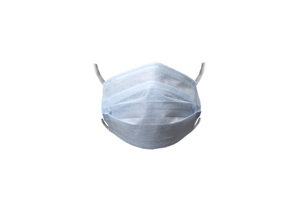 白い背景の孤立した保護フェイス マスク - gauze bandage textured white ストックフォトと画像