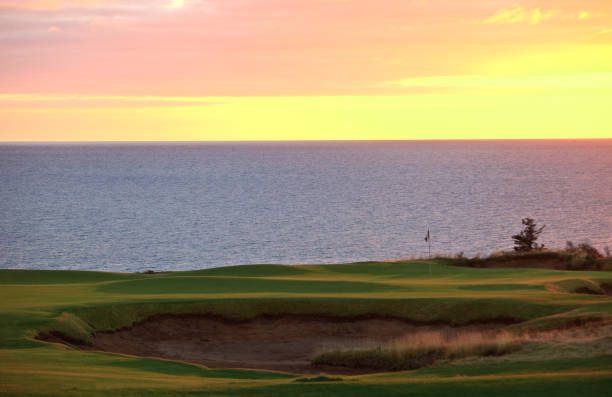 istock Beautiful Links Golf Course by the Sea 1219968860