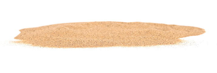 Sand isolated on white background