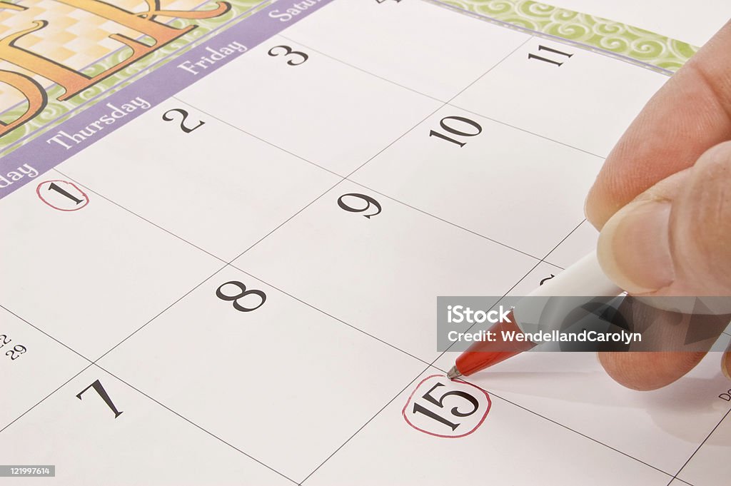 Marcar o calendário - Royalty-free Agenda Pessoal Foto de stock