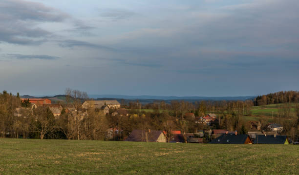 istock Roprachtice village in spring evening near sunset time 1219981661
