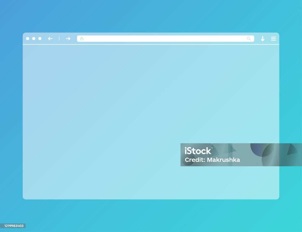 Transparent Browser Design Transparent Web Browser Mockup In Modern Flat Design Computer Blank ...