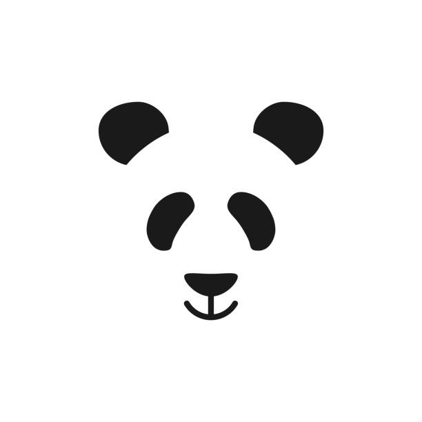 Panda bear vector stock illustration isolated Panda bear vector stock illustration isolated on white background. sad panda face stock illustrations