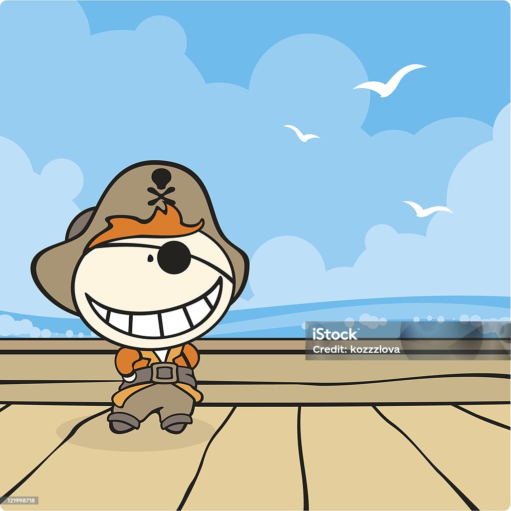 海賊キャプテン - 1人のロイヤリティフリーベクトルアート