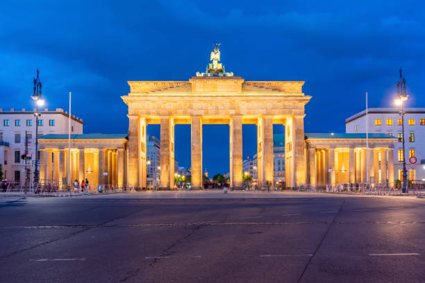 istock Brandenburg Gate (Brandenburg Gate) at night, Berlin, Germany 1219994812