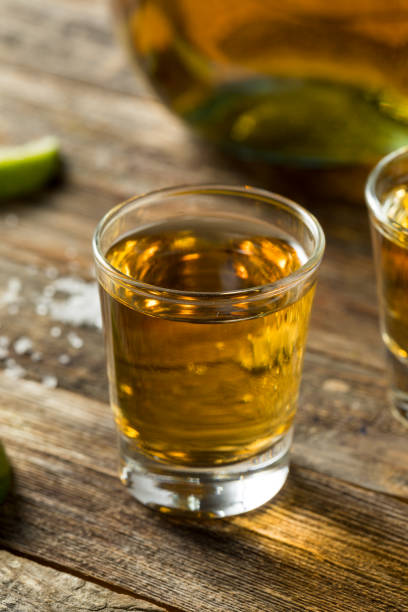 istock Alcoholic Reposado Tequila Shots 1219996032