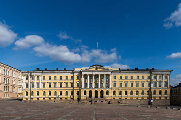 istock Historical buildings around Senate Square in spring sunshine downtown Helsinki 1219996055