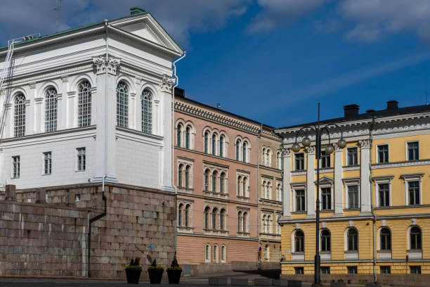 istock Historical buildings around Senate Square in spring sunshine downtown Helsinki 1219996056