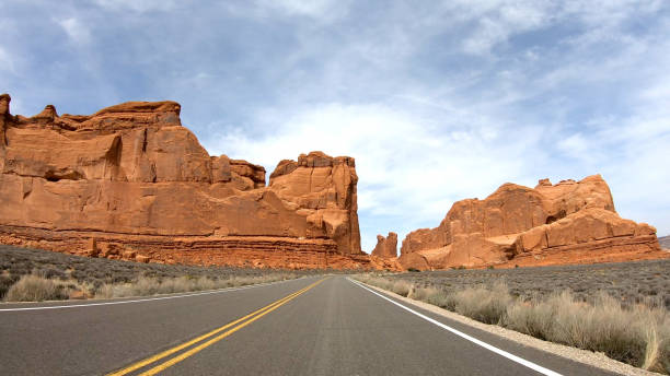 istock POV Drive at Arches National Park in Utah 1219996273