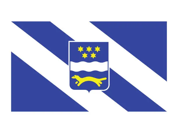 Vector illustration of Flag of Brod-Posavina County