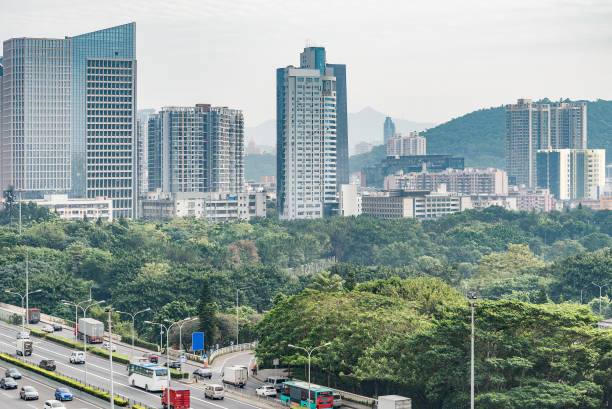 istock Cityscape and hills at day time. Shenzhen. 1220002418