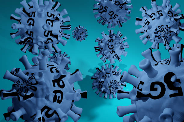 istock Coronavirus 3D, Covid19 coronavirus strain, pandemic outbreak, country spread concept. 3D rendering. 5G Tower Infection 1220002895