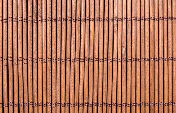 istock bamboo Mat - stand food, close-up, wooden background 1220005010