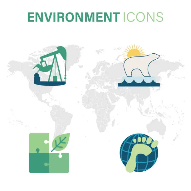 Vector illustration of Environment Icon Set