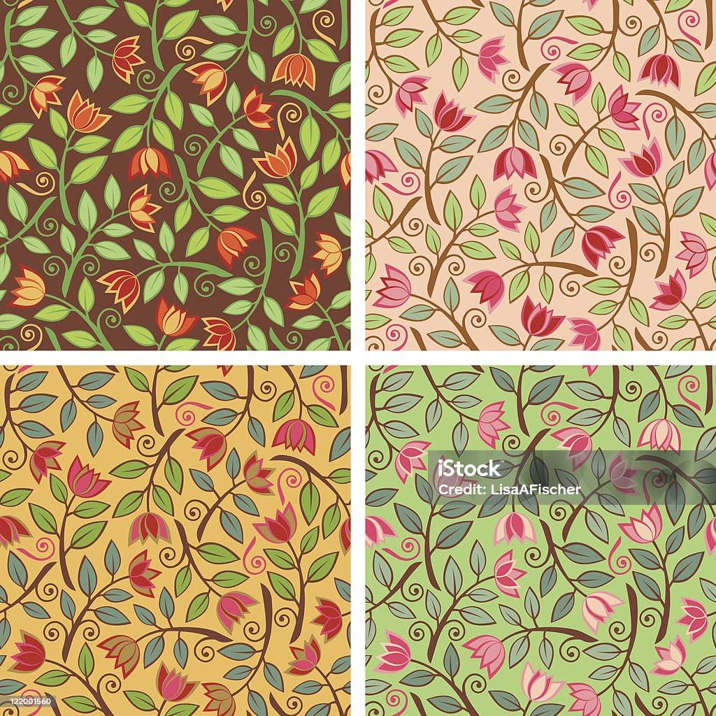 Flowey Pattern Flowery Pattern Stock Illustration - Download Image Now - Backgrounds ...